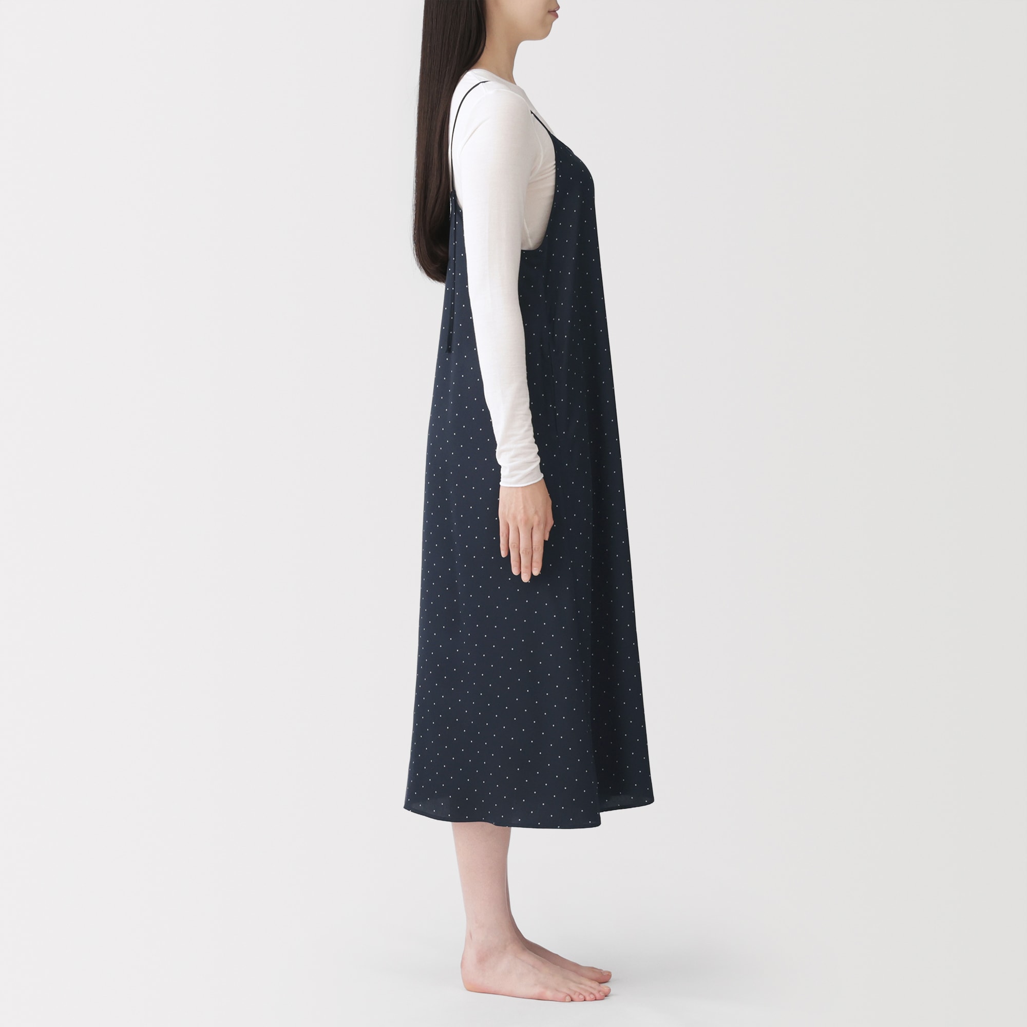 婦人 なめらかサテン キャミワンピース | 無印良品