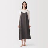 婦人　なめらかサテン　キャミワンピース