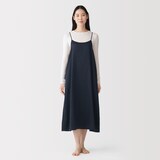 婦人　なめらかサテン　キャミワンピース