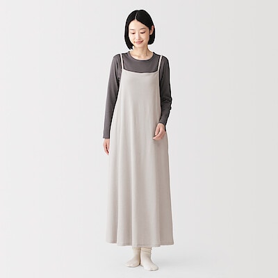 婦人　コットンベロア　キャミワンピース