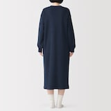 婦人　コットンブークレ　長袖ワンピース