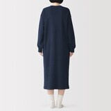 婦人　コットンブークレ　長袖ワンピース