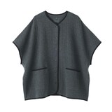 婦人　コットン混キルト　ポンチョ