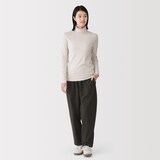 婦人　ストレッチフランネル　イージーテーパードパンツ