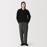 婦人　ストレッチフランネル　イージーテーパードパンツ