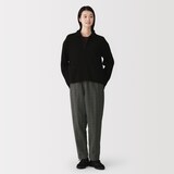 婦人　ストレッチフランネル　イージーテーパードパンツ