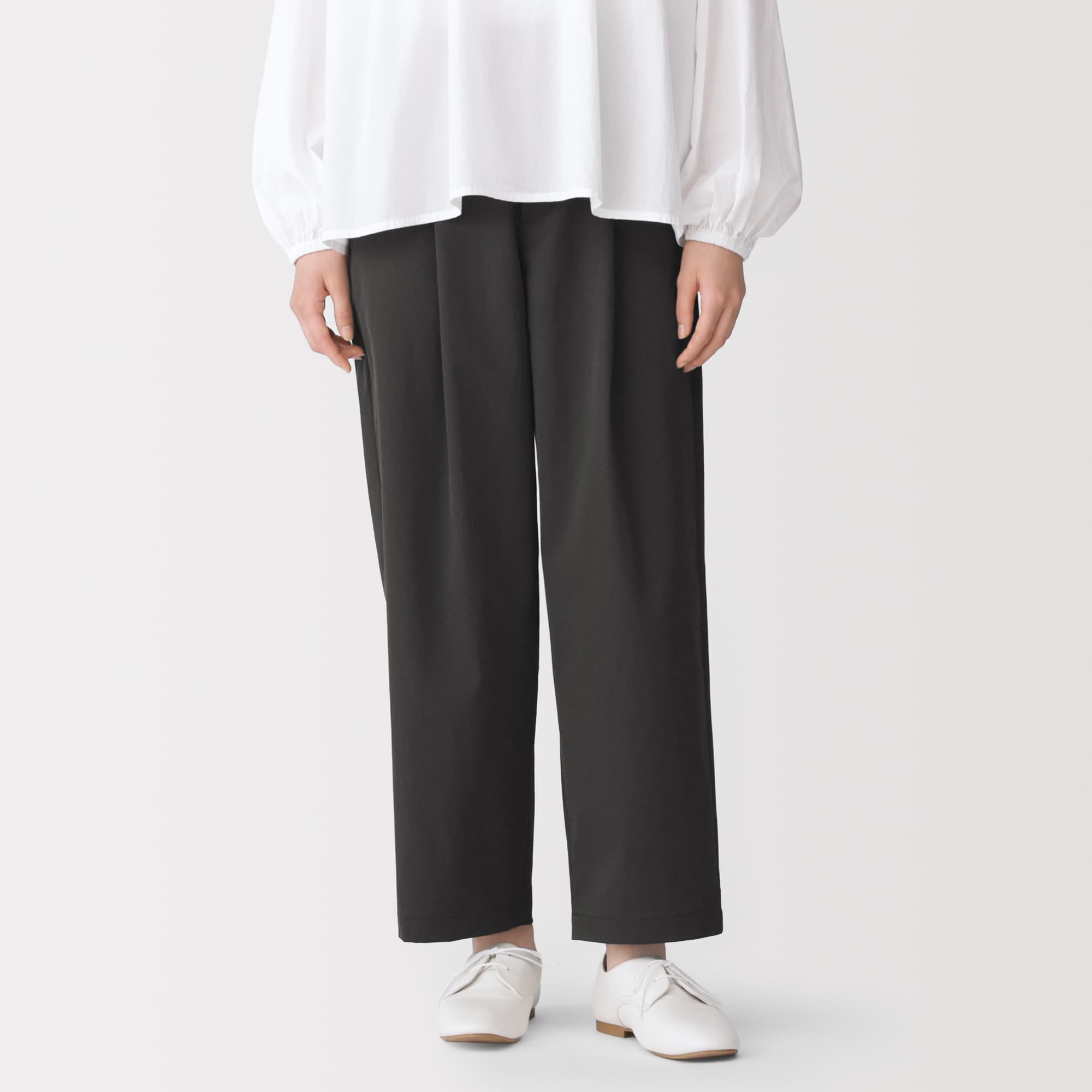 婦人 撥水ストレッチ チノタックワイドパンツ | 無印良品