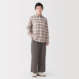 婦人　起毛ジャージー　タックワイドパンツ