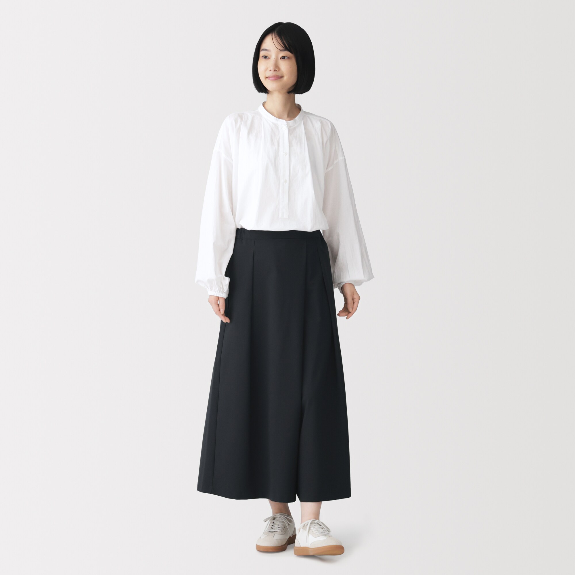 婦人　まっすぐ仕立てた　はかまスカートパンツ