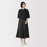 婦人　なめらか　イージースカートパンツ