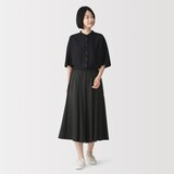 婦人　なめらか　イージースカートパンツ