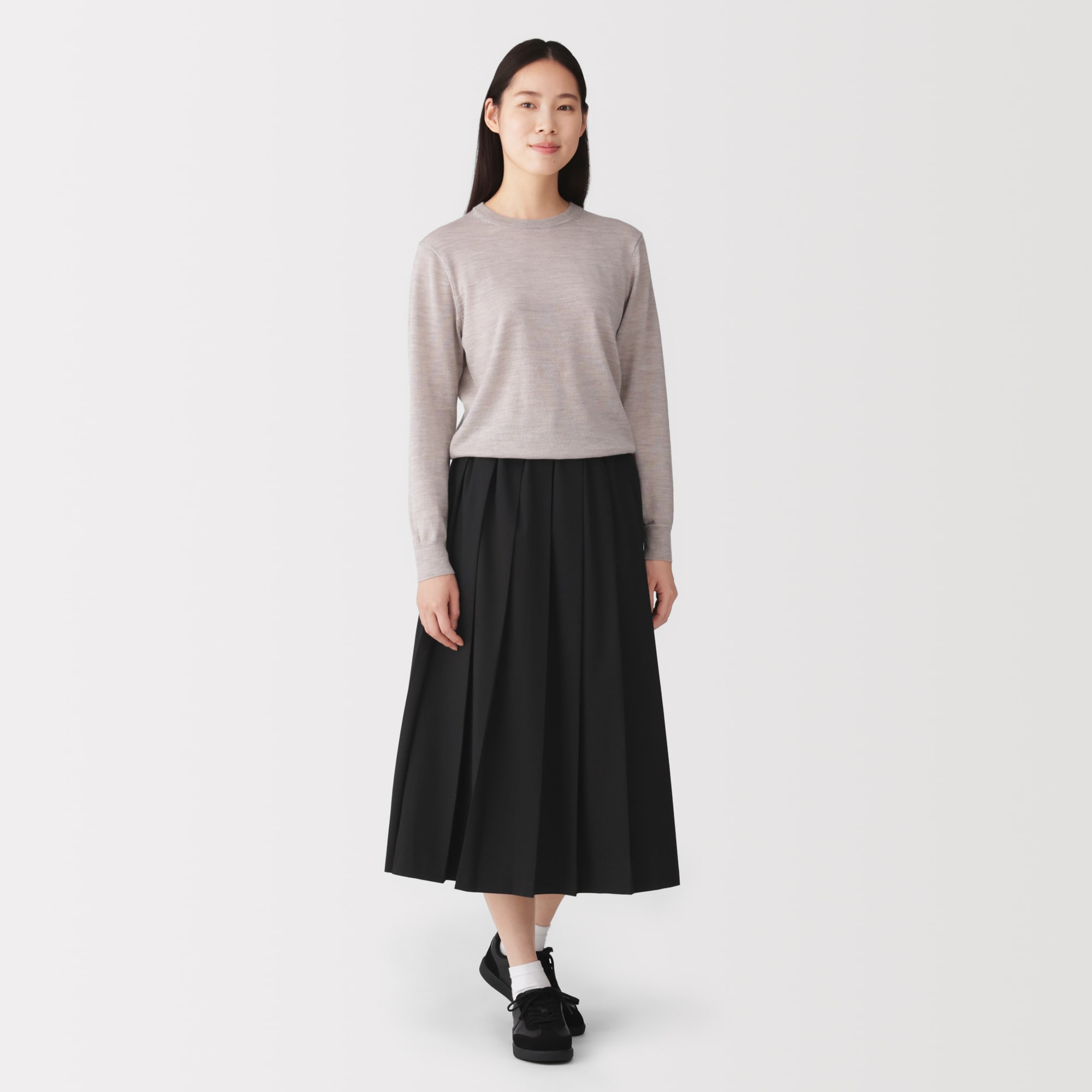 婦人 再生ポリエステル混 プリーツスカート | 無印良品