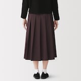 婦人　再生ポリエステル混　プリーツスカート