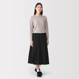 婦人　再生ポリエステル混　プリーツスカート