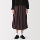 婦人　再生ポリエステル混　プリーツスカート
