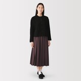 婦人　再生ポリエステル混　プリーツスカート