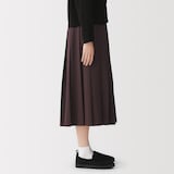 婦人　再生ポリエステル混　プリーツスカート