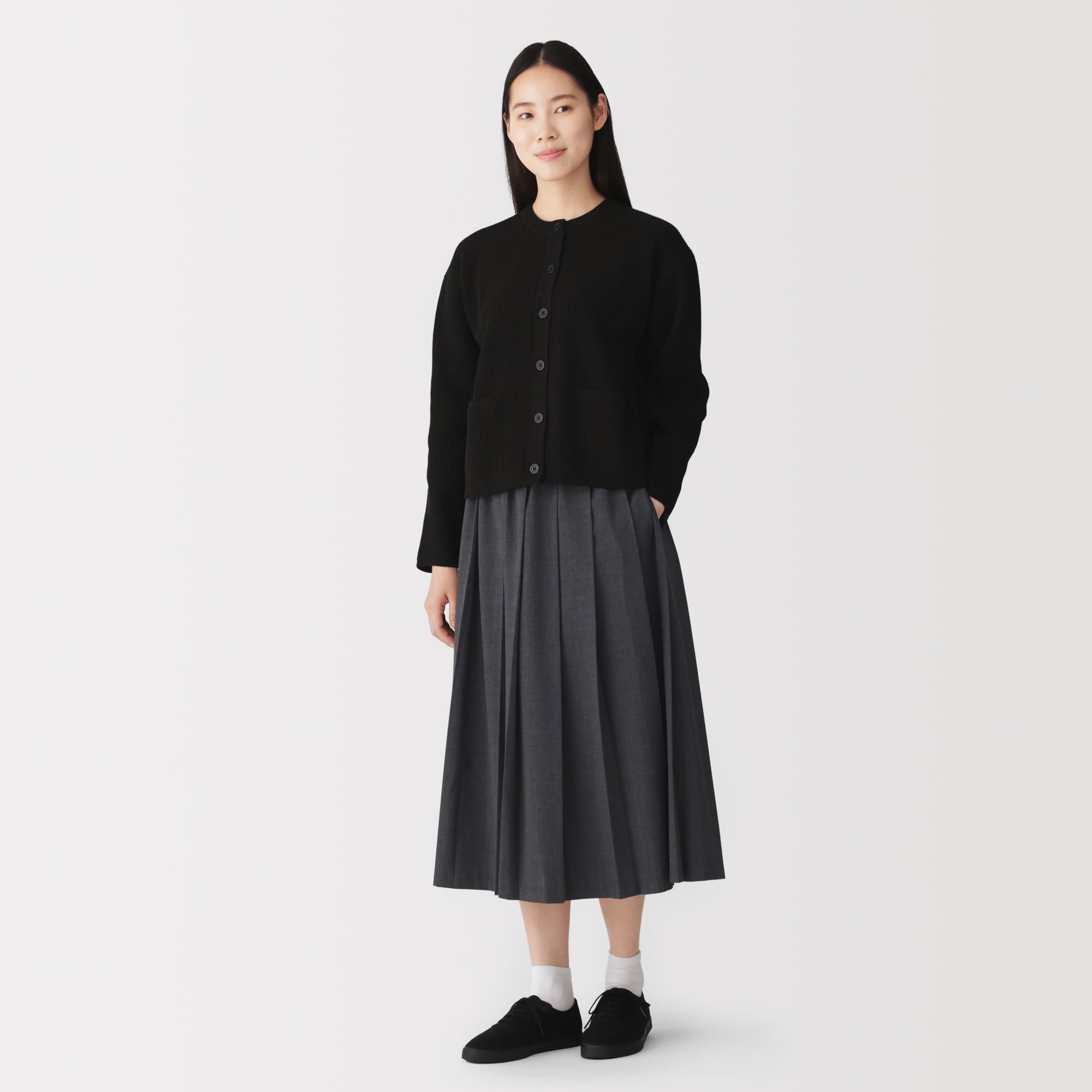 婦人 再生ポリエステル混 プリーツスカート | 無印良品