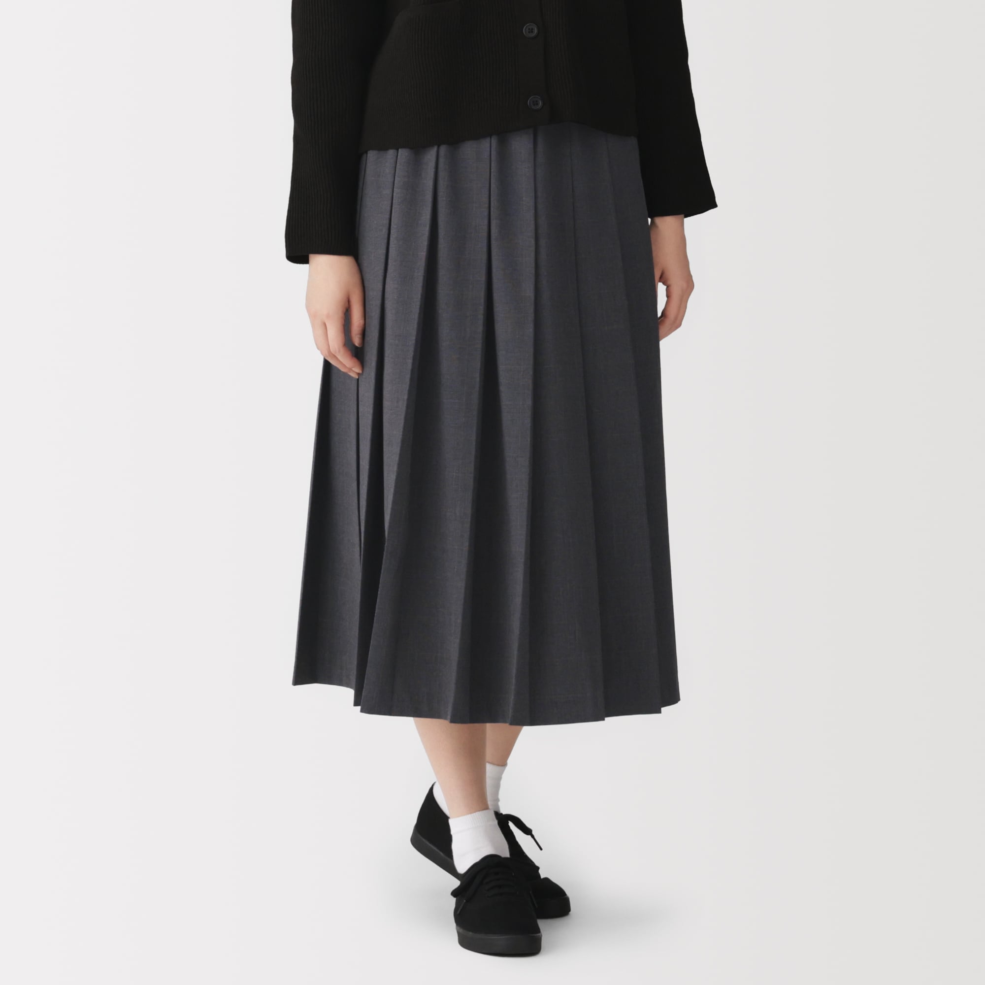婦人 再生ポリエステル混 プリーツスカート | 無印良品