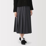 婦人　再生ポリエステル混　プリーツスカート