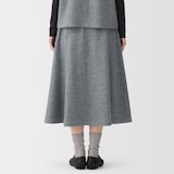 婦人　ウール混ジャージー　フレアスカート