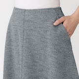 婦人　ウール混ジャージー　フレアスカート