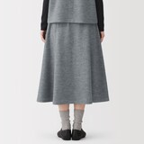 婦人　ウール混ジャージー　フレアスカート
