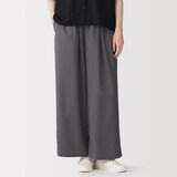 婦人　なめらか　イージーワイドストレートパンツ