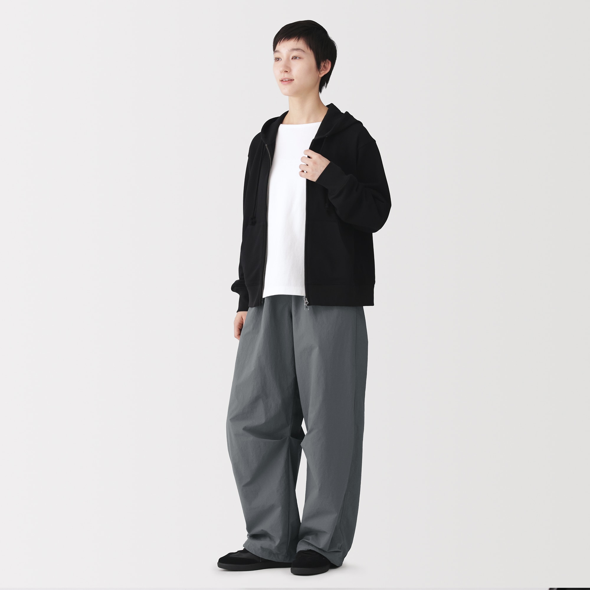 婦人　撥水　ユーティリティイージーワイドパンツ