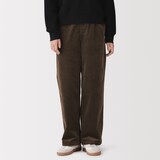 婦人　ストレッチコーデュロイイージーストレートパンツ