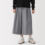 婦人　起毛ジャージー　クロップドパンツ