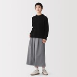 婦人　起毛ジャージー　クロップドパンツ
