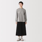 婦人　起毛ジャージー　クロップドパンツ