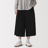 婦人　起毛ジャージー　クロップドパンツ