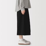 婦人　起毛ジャージー　クロップドパンツ