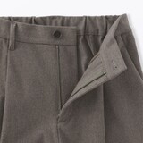 婦人　起毛ジャージー　クロップドパンツ