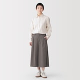 婦人　起毛ジャージー　クロップドパンツ