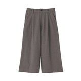 婦人　起毛ジャージー　クロップドパンツ
