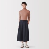 婦人　起毛ジャージー　クロップドパンツ