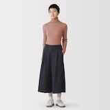婦人　起毛ジャージー　クロップドパンツ