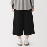 婦人　起毛ジャージー　クロップドパンツ