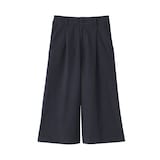 婦人　起毛ジャージー　クロップドパンツ