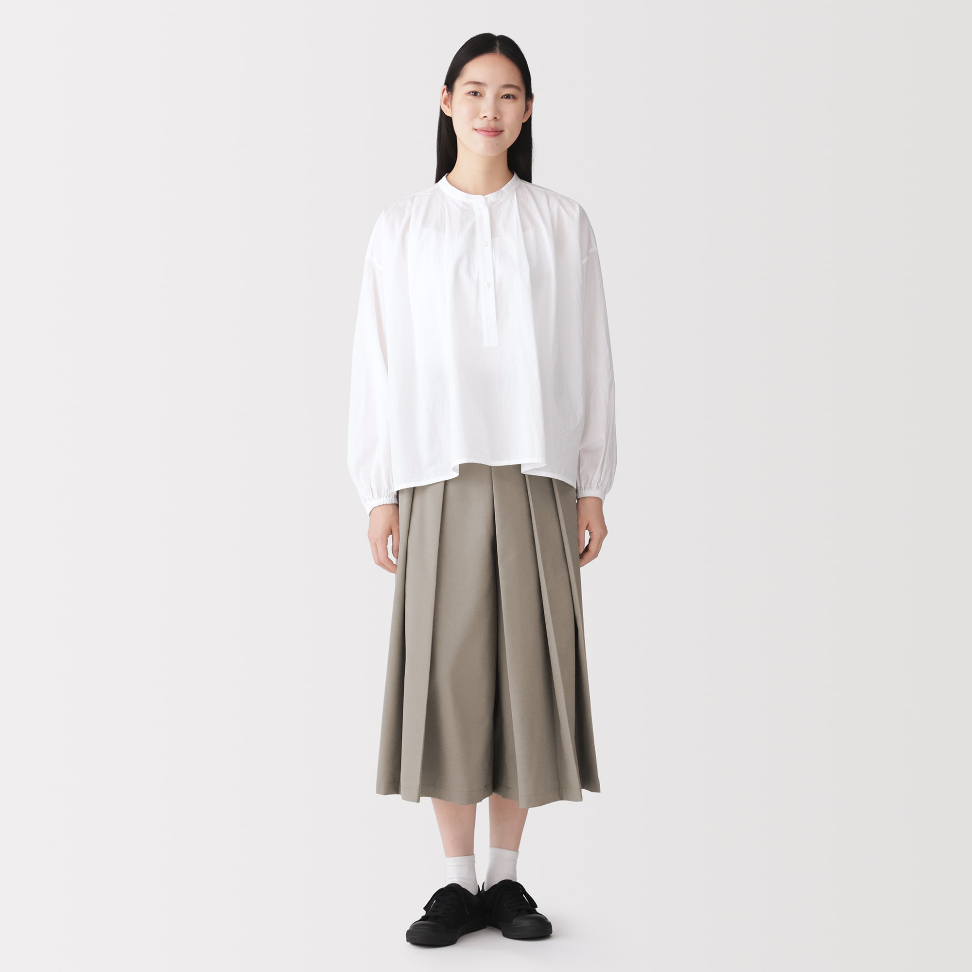 婦人　まっすぐ仕立てた　はかまパンツ