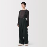 婦人　木の実から作ったカポック混　サロペットパンツ