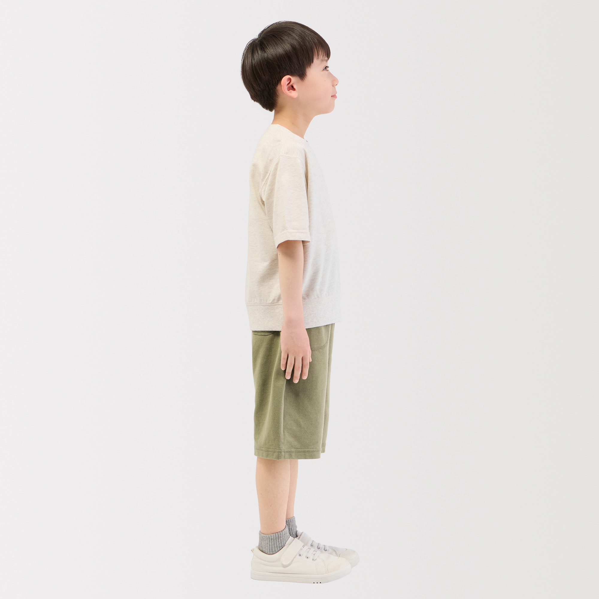 キッズ　ライトスウェットクロップドパンツ