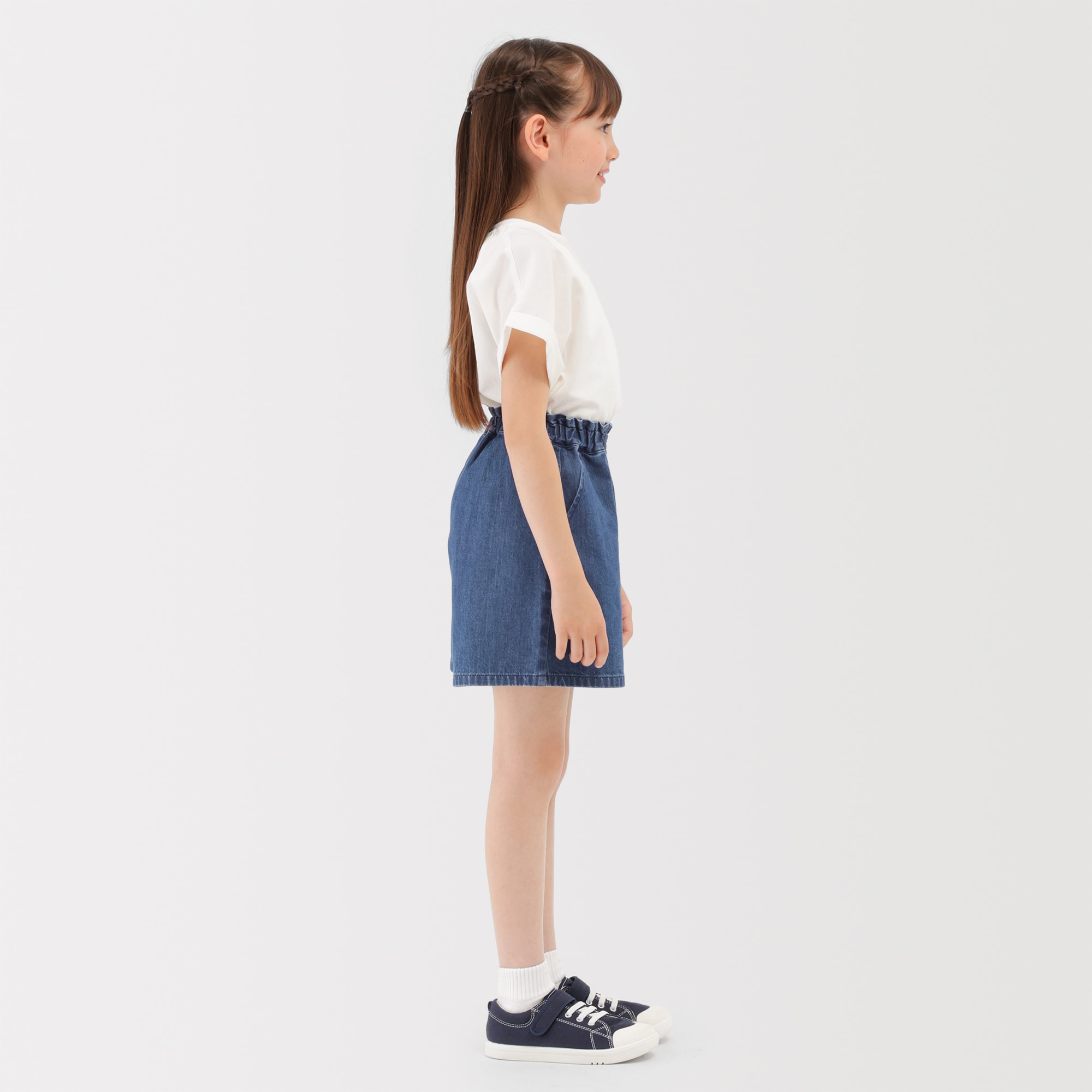 キッズ　ライトオンスデニムキュロット