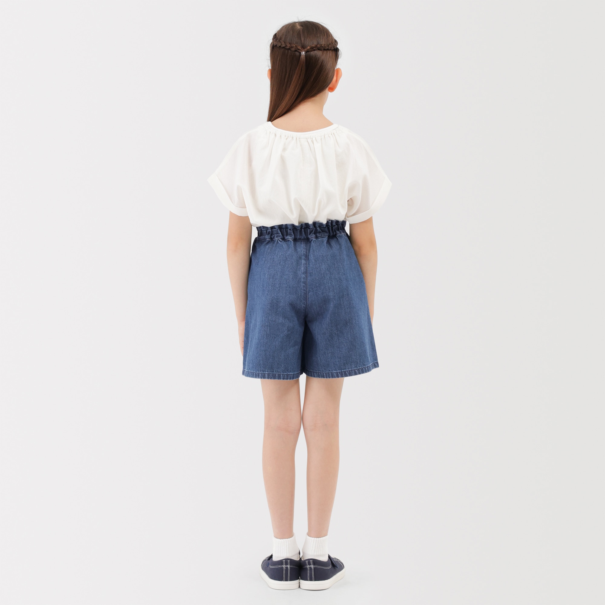 キッズ　ライトオンスデニムキュロット