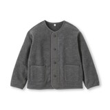 キッズ　素材に還るフリースカーディガン