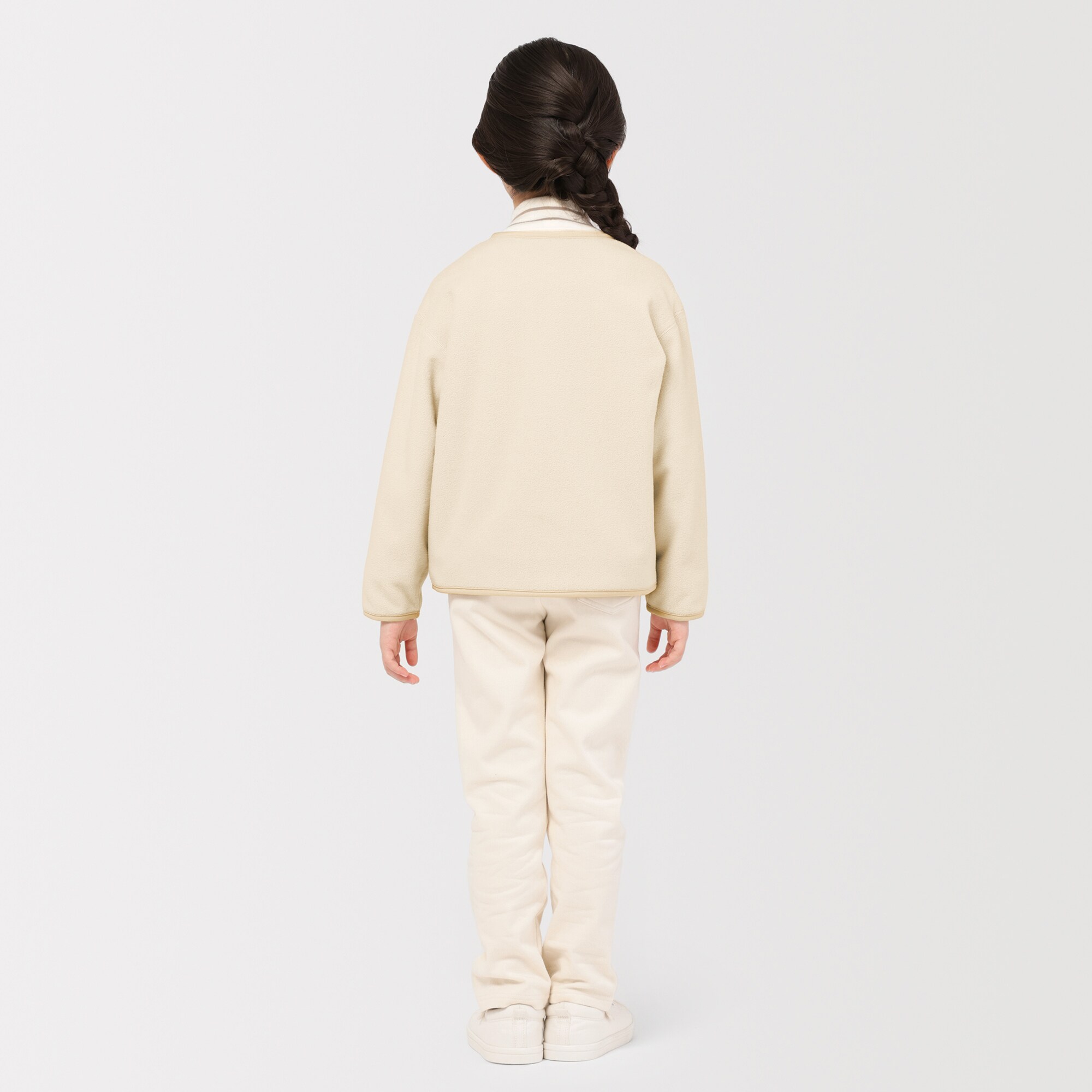 キッズ　素材に還るフリースカーディガン