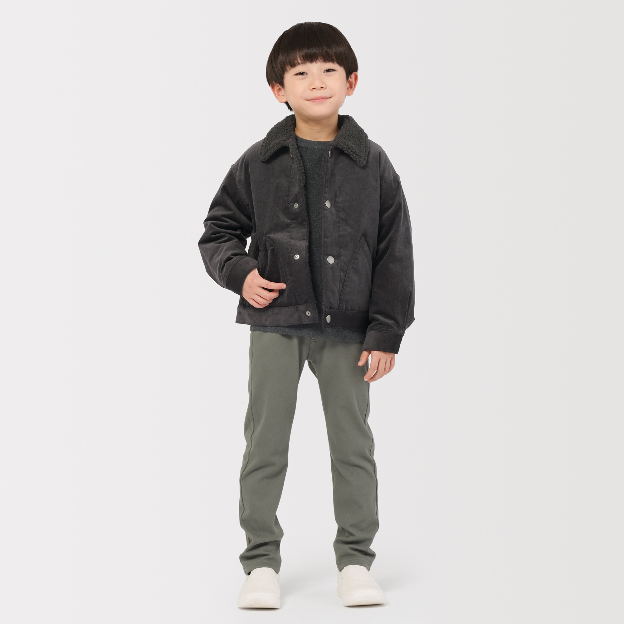 キッズ　裏ボアコーデュロイジャケット